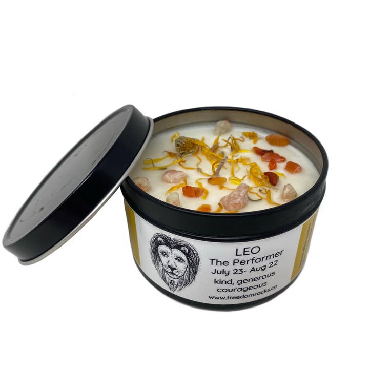 Freedom Rocks - Wholesale Travel Candles - Freedom Rocks Astrology Candles - Crystal Infused5