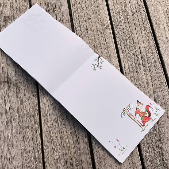 Annelis Art - Wholesale Notepad - A5 Notepad for School Enrollment | Squirrel Watercolor Design2