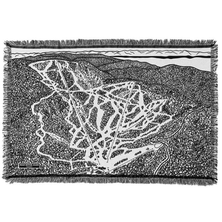 Mad River Glen, Vermont Ski Trail Vis kort for engroshandel hos Benoit's Design Co.