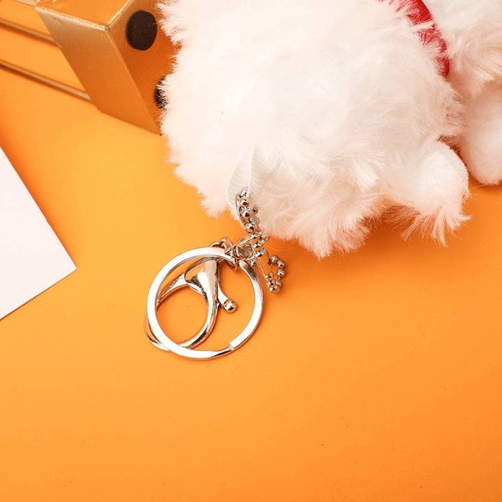 Plush Looks - Wholesale Keychain – Women's - Fluffy White Lamb Keychain Pendant4