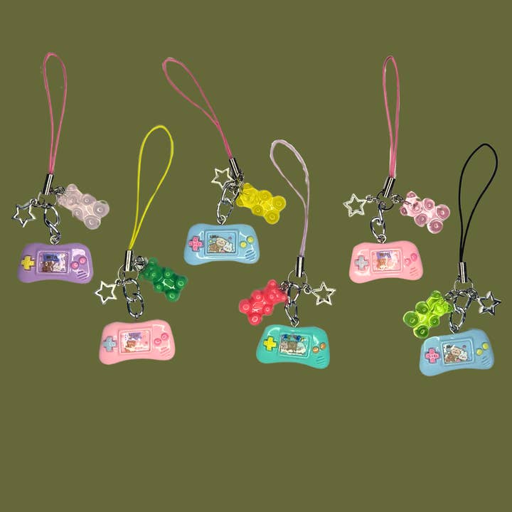 Faebelle Haven - Wholesale Keychain - Women's - Gummy Bear Accessory Charm | Kawaii Gamer Arcade Console Handheld1