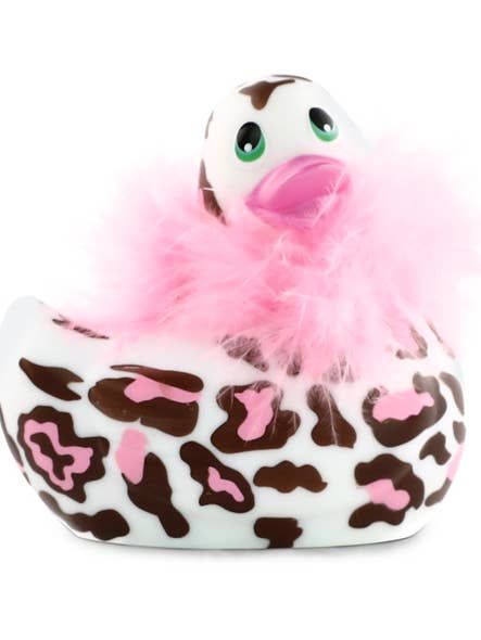 Vibromasseur 3 canards panthères roses avec Boa I Rub My Duckie pour la vente par It's the BOMB®