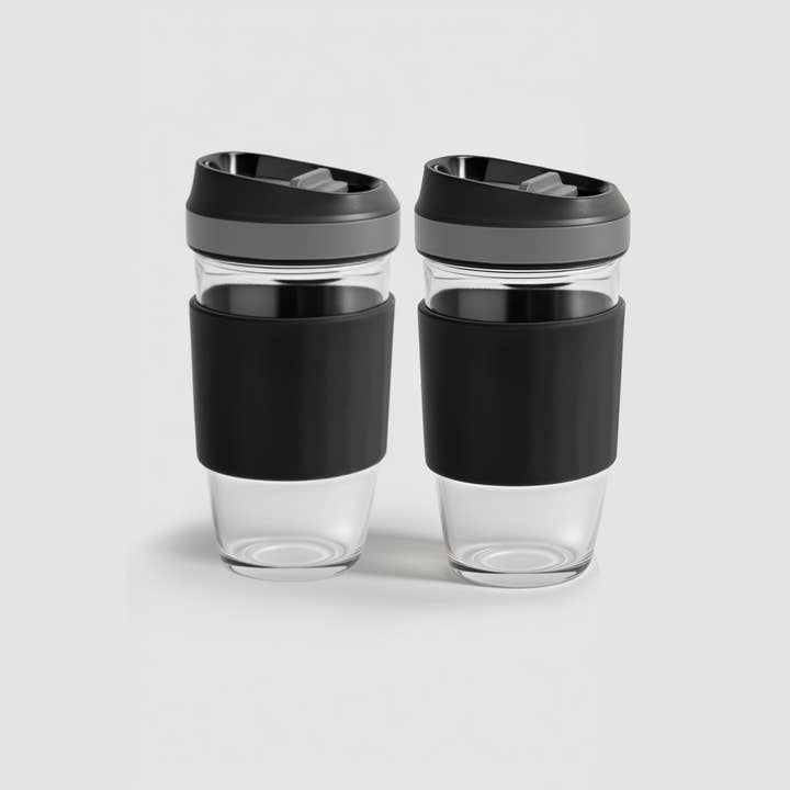 Genicook Product LLC - Wholesale Coffee/tea cup - Borosilicate Glass Coffee Cups (2 Cups)1