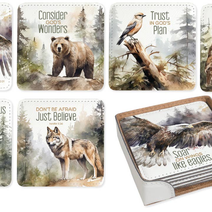 Dexsa - Wholesale Coasters - Wildlife Assorted - Coaster Set - 6 Assorted