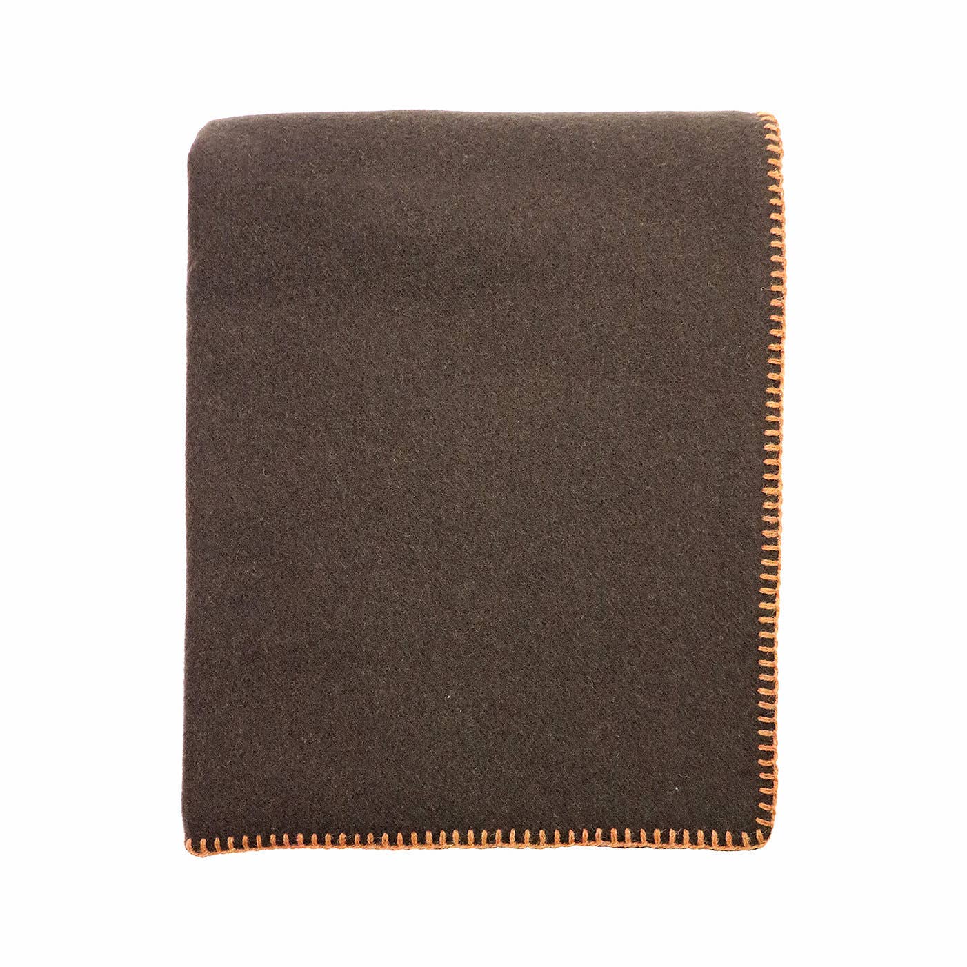 Giardino Segreto - Wholesale Throw Blanket - Pure Wool Blanket PUNTO CAVALLO | Brown - Terracotta1