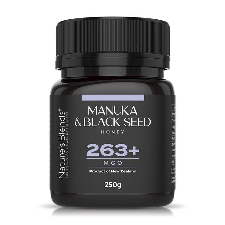 Nature’s Blends - Wholesale Honey - Black Seed & Manuka Honey 263+ MGO (250g)