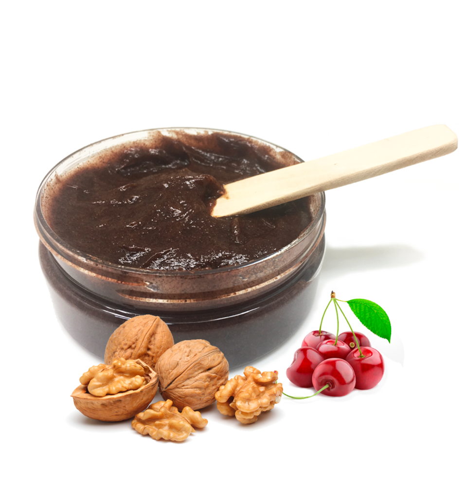 sesioMWorld - M·O·I Professional – wholesale Kroppsskrubb/Exfoliant – Körsbärs- och valnötsskal stark naturlig peeling 250 ml0