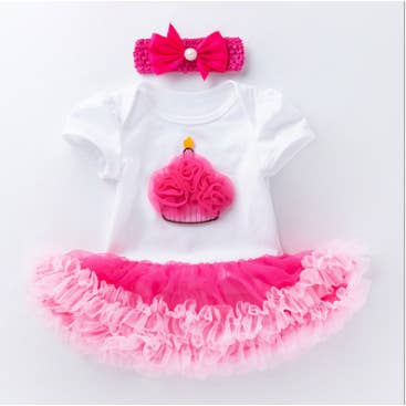 PatPat - Wholesale Dress – Baby - (Non PatPat Tags) Baby Girls Tutu Dress Bows Print Pink 11