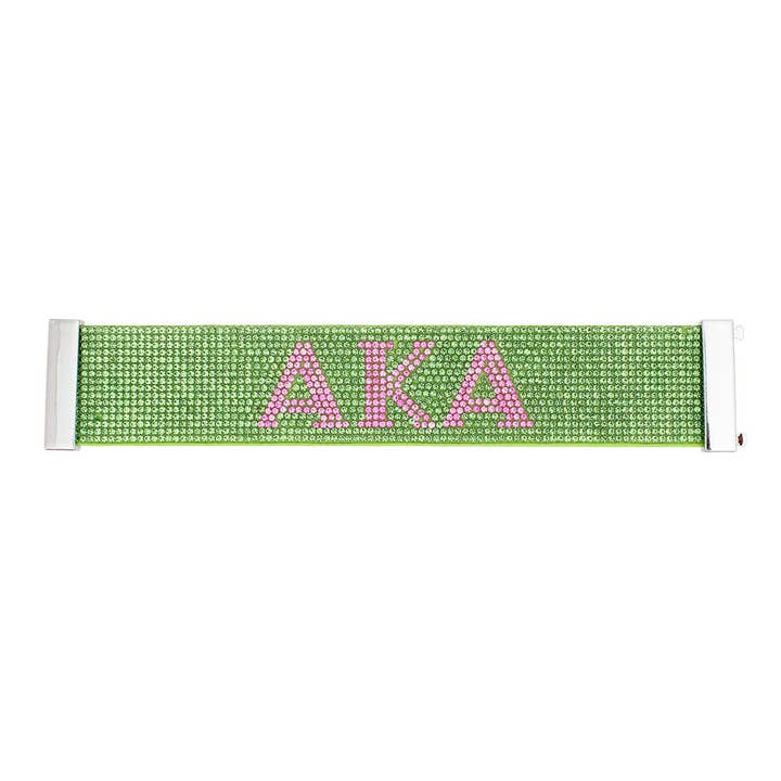 Grøn AKA Sorority Green Rhinestone magnetisk armbånd for engroshandel på Faire1
