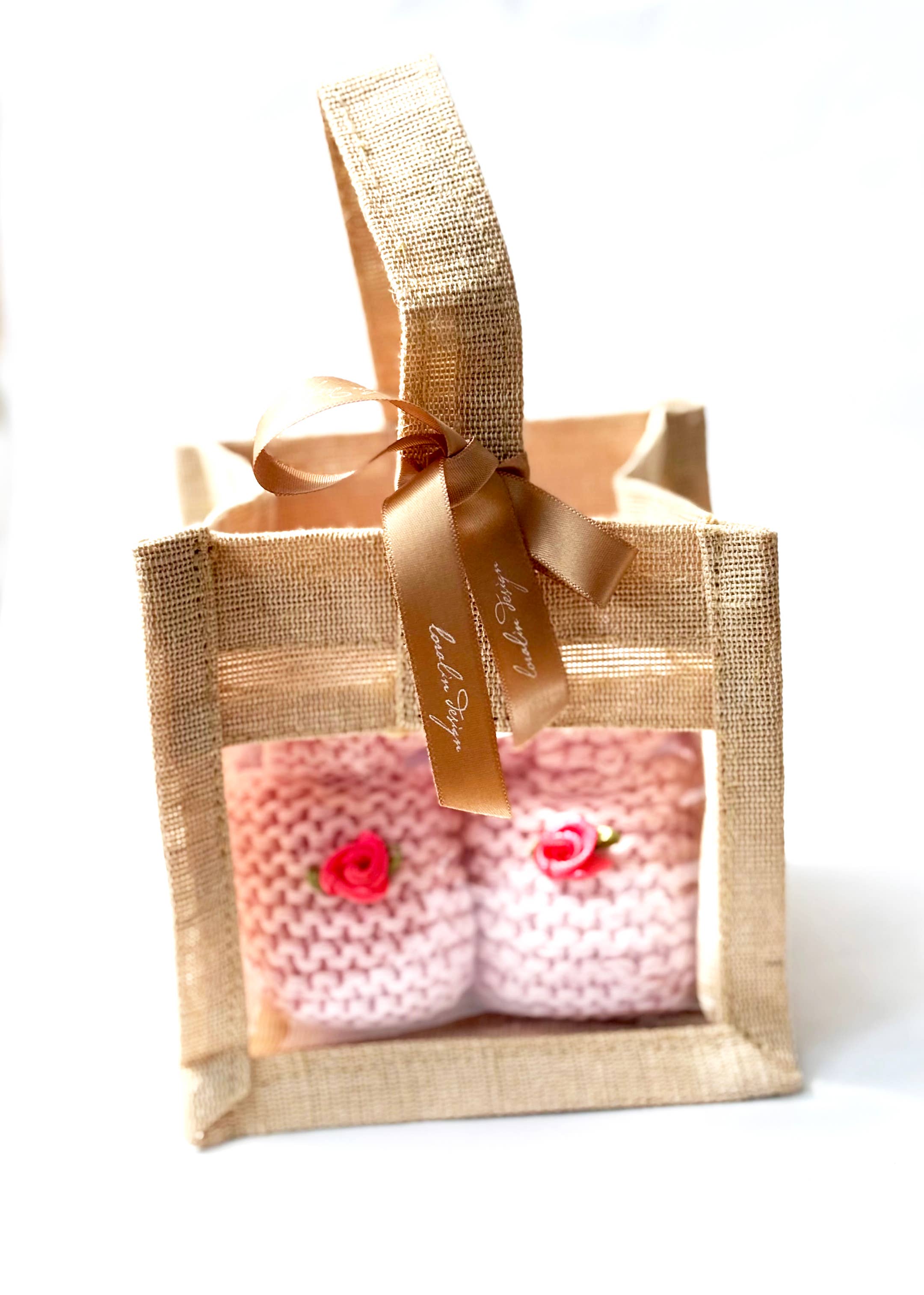 Loralin Design - Wholesale Booties - Baby - Light Pink Rose Booties1