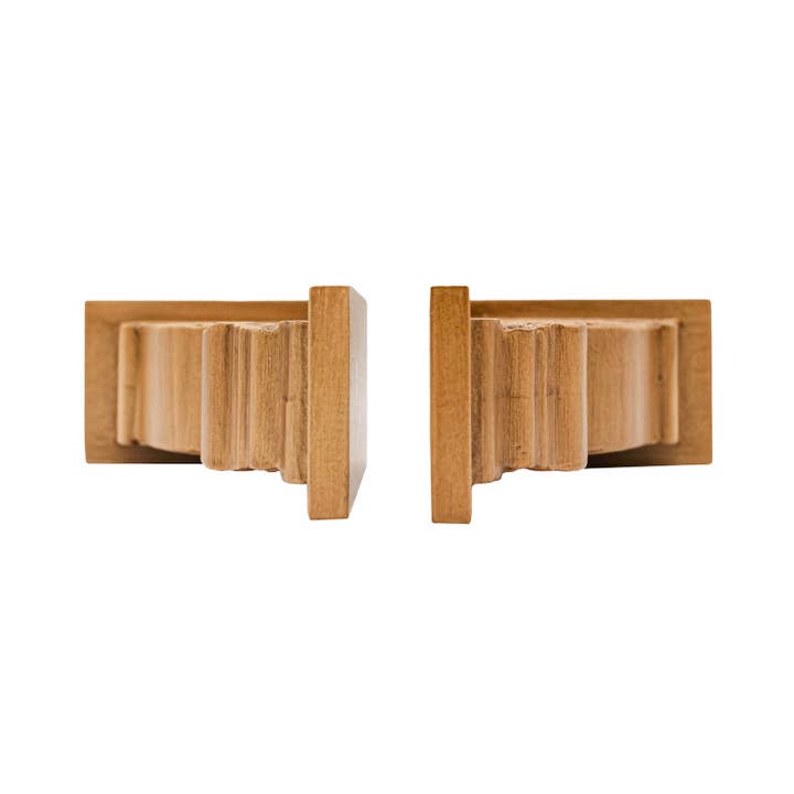 Foreside Home & Garden - Wholesale Bookend - Florence Vintage Corbel Wood Bookends Set 23