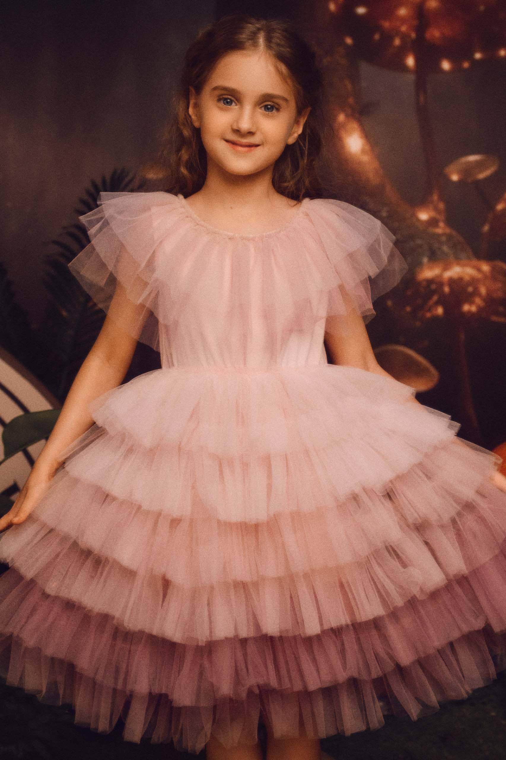Tutuland - Wholesale Dress - Kids - Gradient Tiered Tulle Fairy Princess Dress2