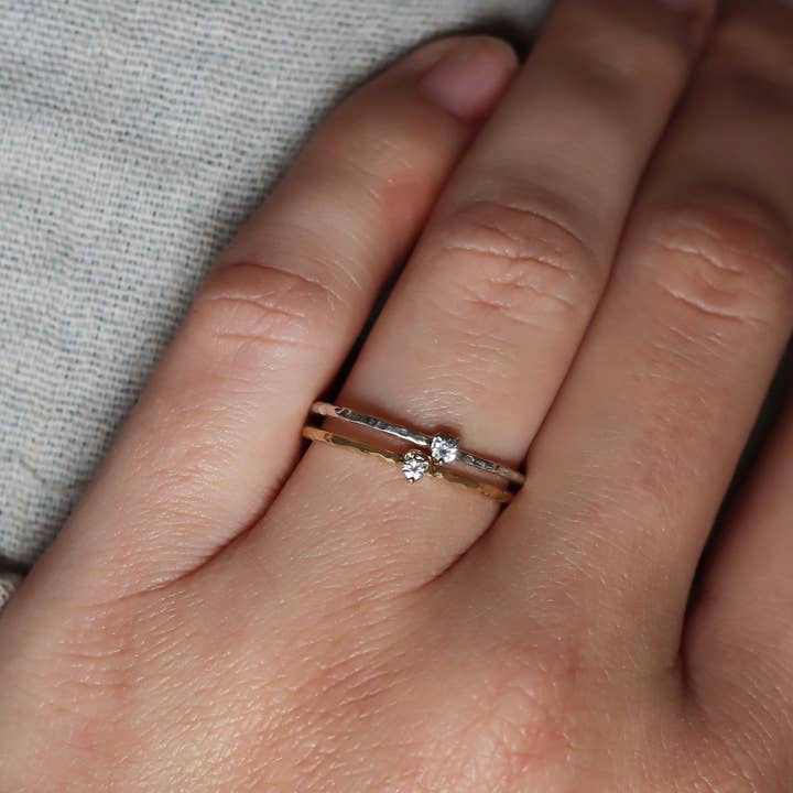 Lacee Alexandra Jewelry - Wholesale Single Stone/Solitaire Ring - 14k Solid Gold Dainty Birthstone Ring1