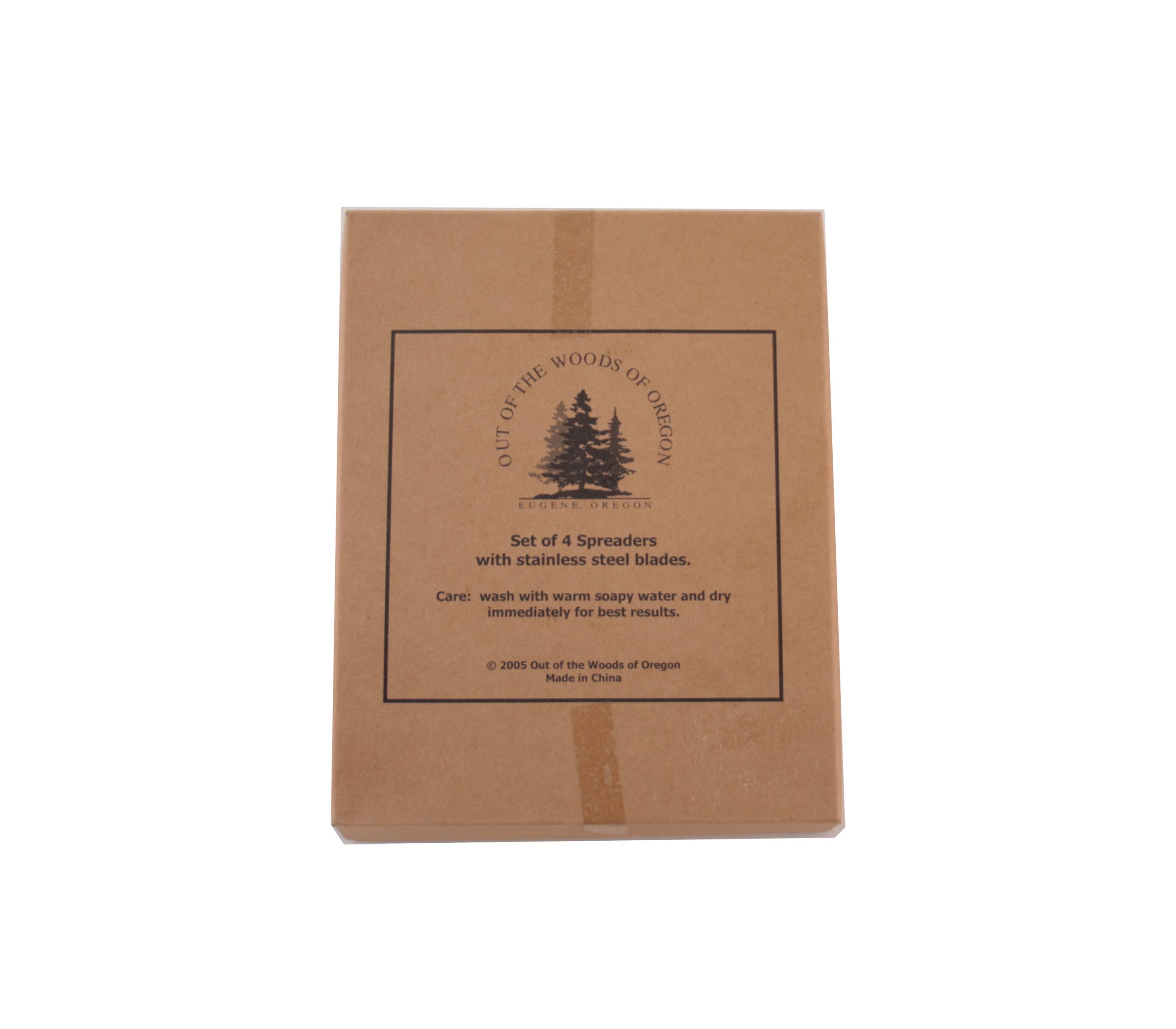 Out of the Woods of Oregon - Vente Couteaux à fromage - Ensemble de 4 tartineuses à fromage et à beurre - Pains1