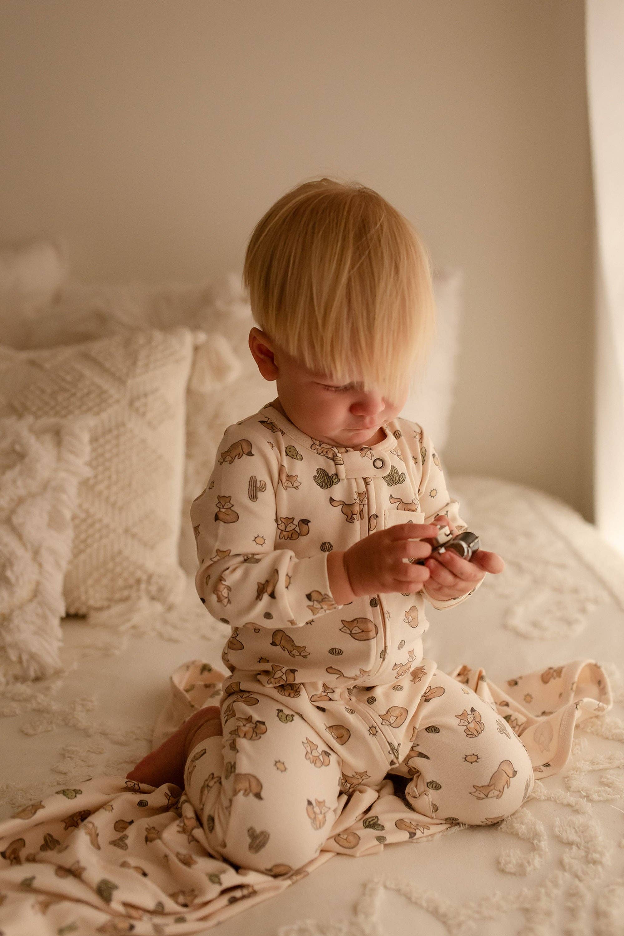 L'ovedbaby - Vendita all'ingrosso Tutina - Neonati - Piccola Volpe | Tutina con Cerniera Organica2