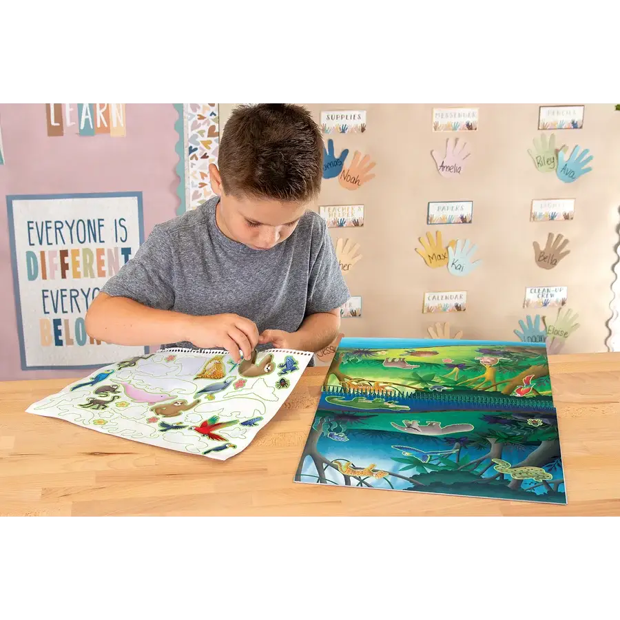 Teacher Created Resources – wholesale Sticker – Child & baby – Animal Habitats Reusable Sticker Pad1