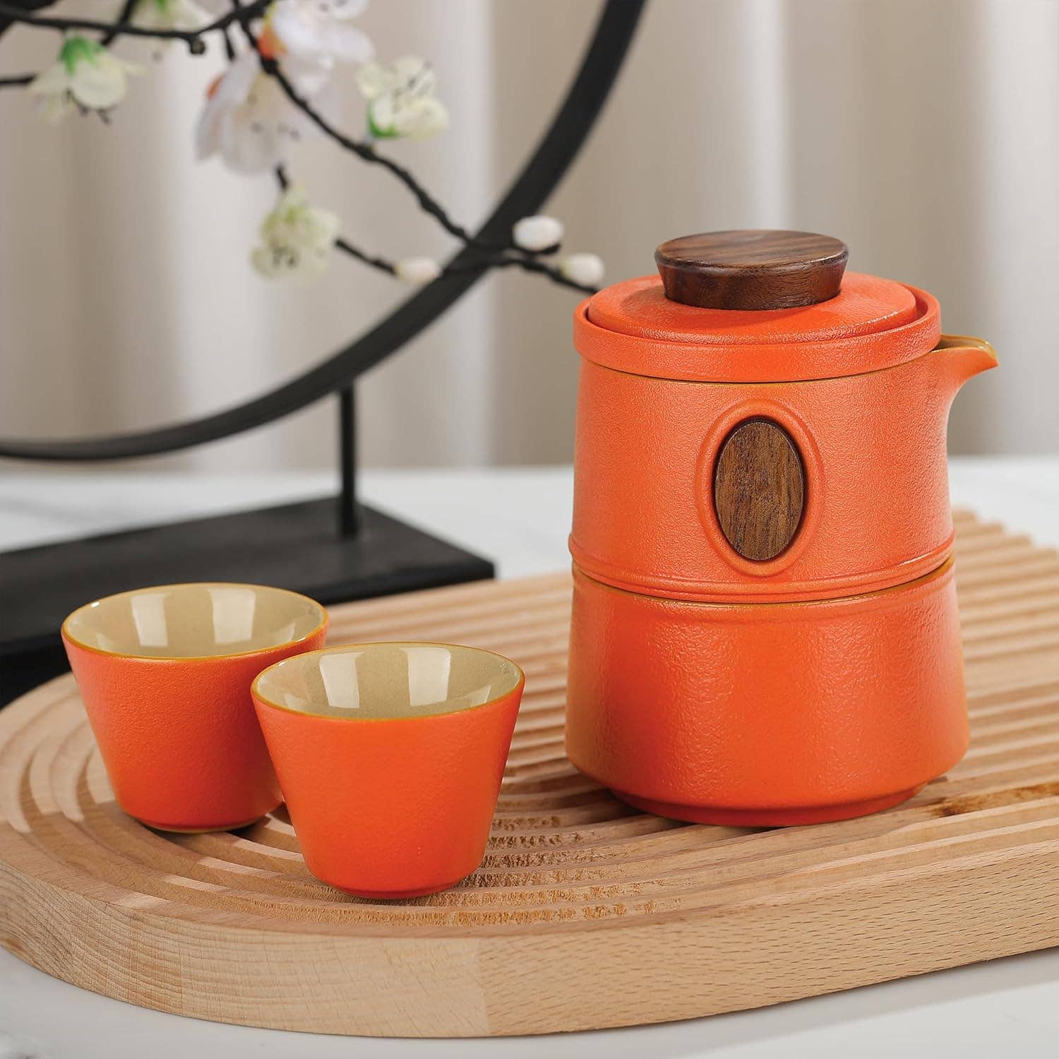 VIGOR - Wholesale Tea Set - Portable Outdoor Ceramic Teapot Set Travel-friendly Porcelai6