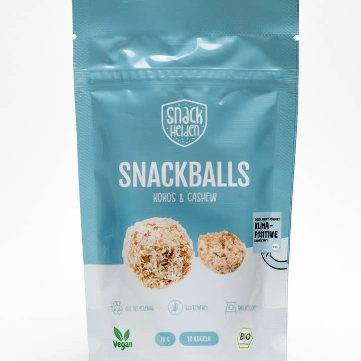Snack balls - coconut & cashew for wholesale by Snackhelden