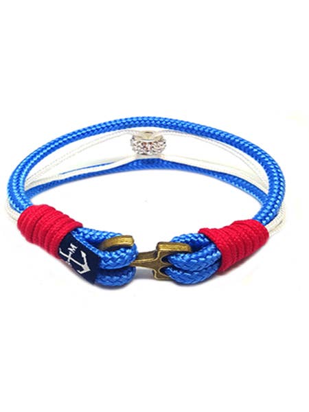 Bracelet nautique Ancre Bleu & Bronze pour la vente par Bran Marion