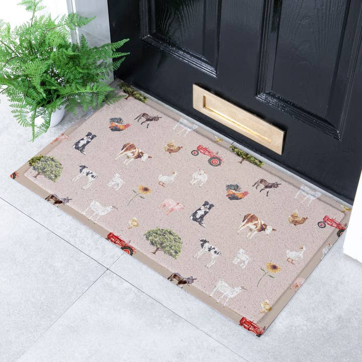 Farm Life Indoor Outdoor Doormat (90 x 60cm) for wholesale by Artsy Mats