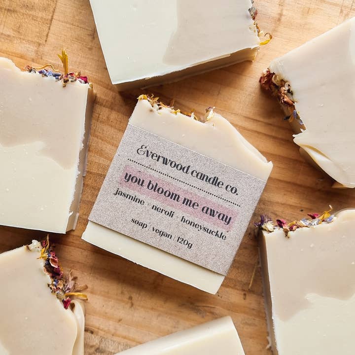 Everwood Candle Co. - Wholesale Bar Soap - 'You Bloom Me Away' Soap Bar 120g