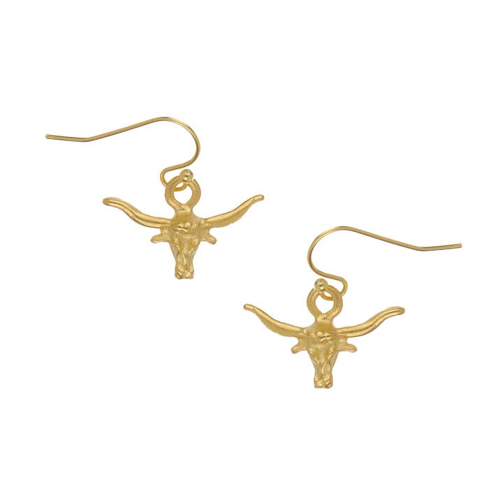Mini Longhorn on Wire Earrings for wholesale by Susan Shaw