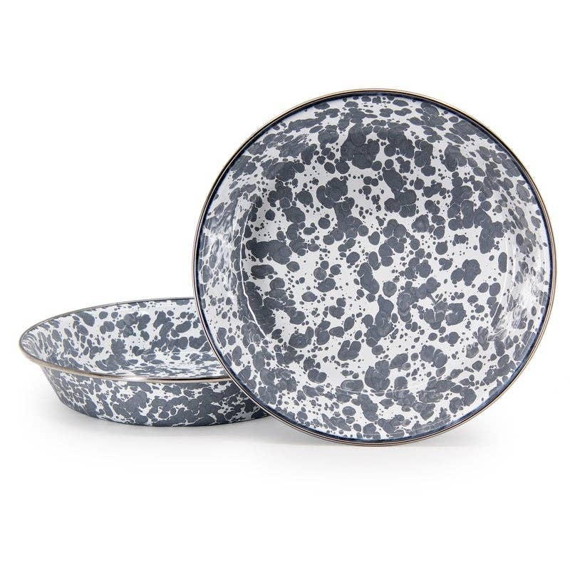 Crow Canyon Home - Wholesale Serving Plate - Golden Rabbit Enamelware Swirl Pie Plate5