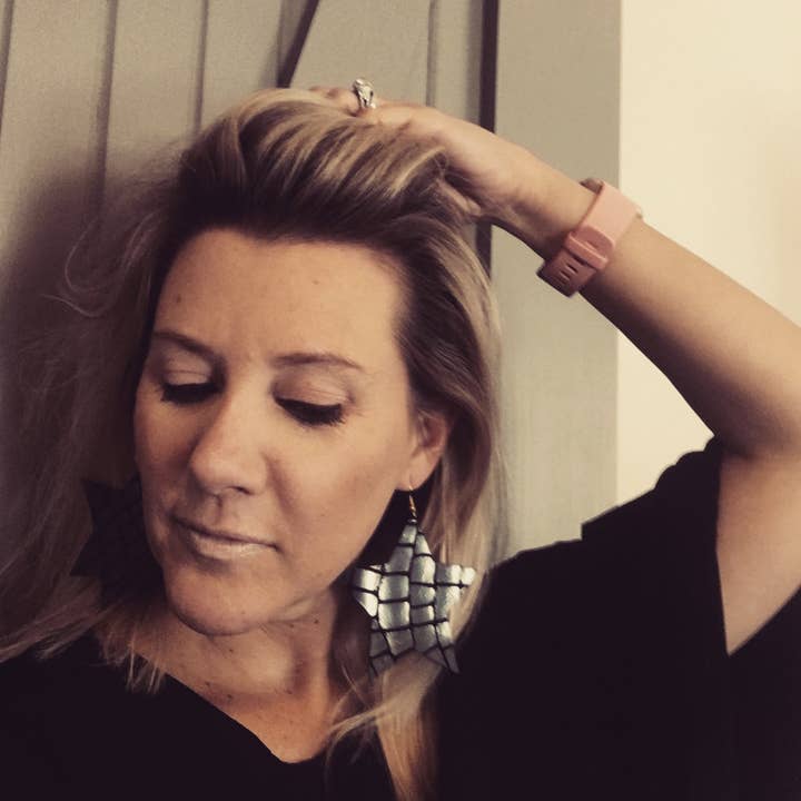 Leather Stars Earrings for wholesale by JAG/ged Edge Jewelry