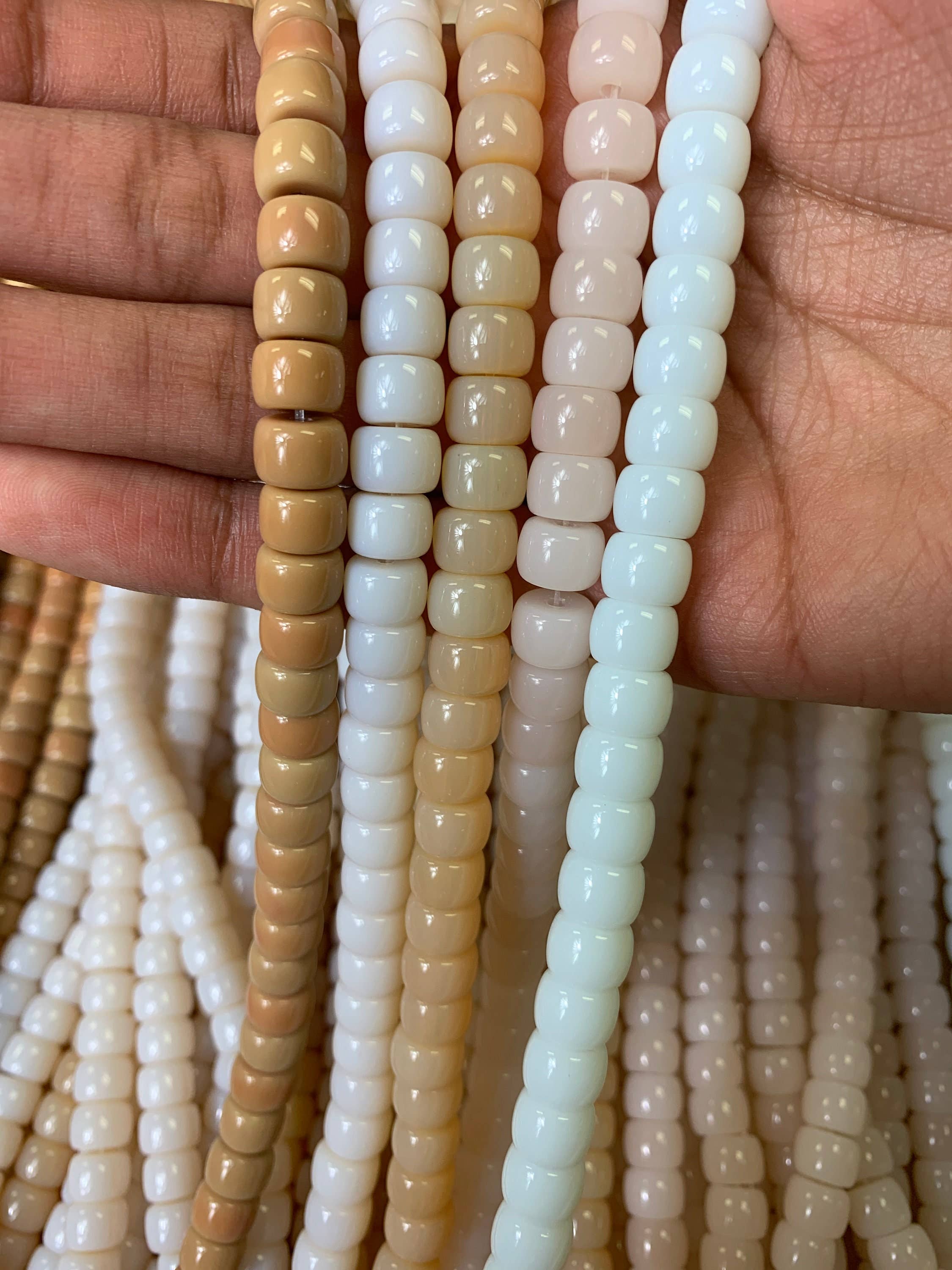 The Bead Bazaar - Wholesale Beads - Nude Bright Roller Beads, Forte Beads, Pink Drum Beads, Light Pink Heishi Spacer, Neutral Accent Beads, Rondelle Spacer Beads, Large Disc Bead1