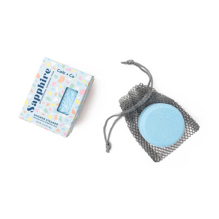 Gem Shower Steamer - Sapphire for wholesale by Cait + Co