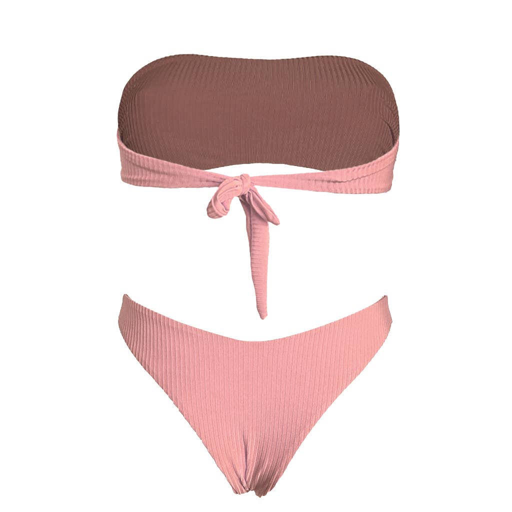 Edelvissa - Venta al por mayor Parte superior de bañador - Mujer - Bandeau de Costillas Profundas1