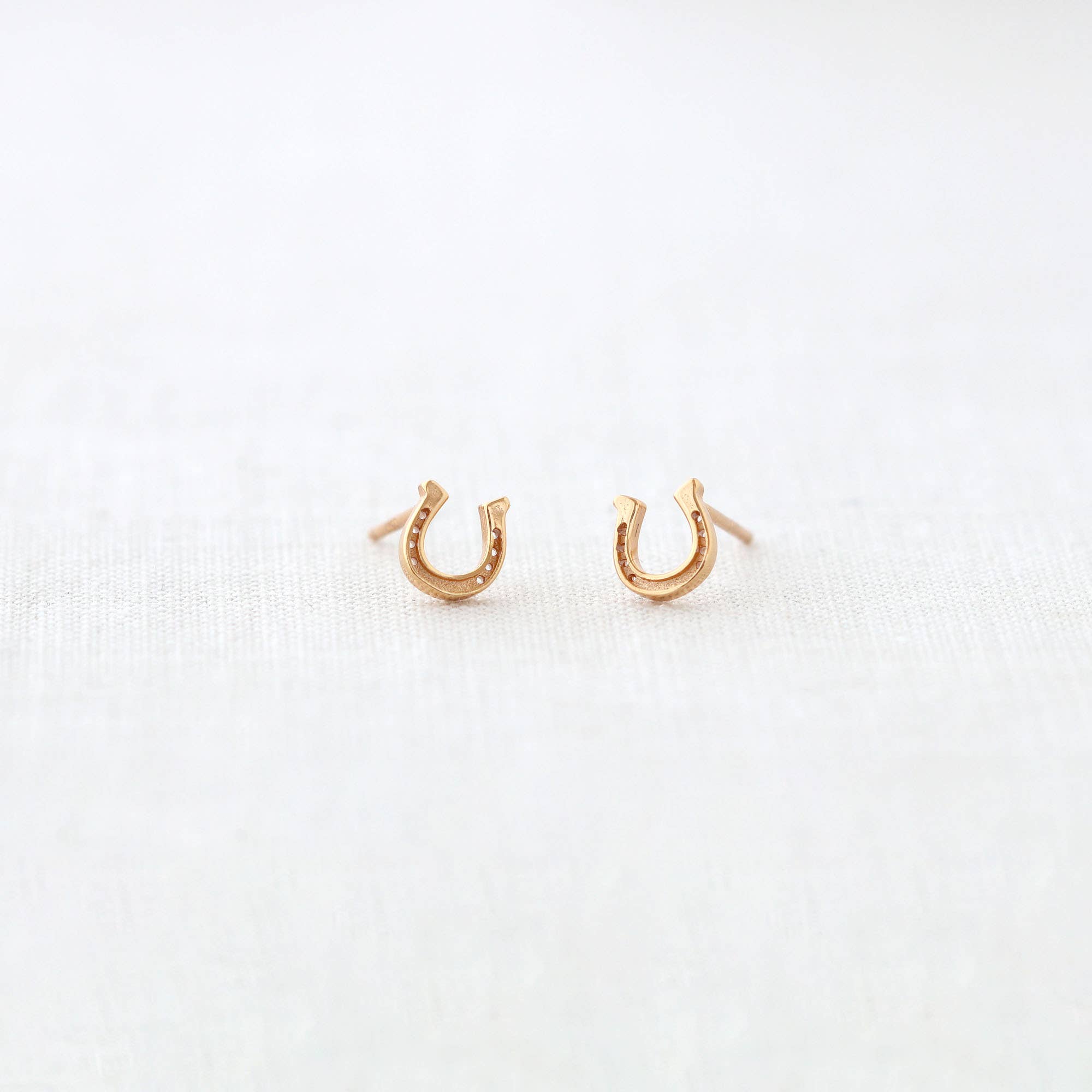 Kris Nations - Wholesale Stud/Post Earrings - Horseshoe Stud Earrings 18K Gold Vermeil | Sterling Silver Nickel Free Hypoallergenic Ships from CA6