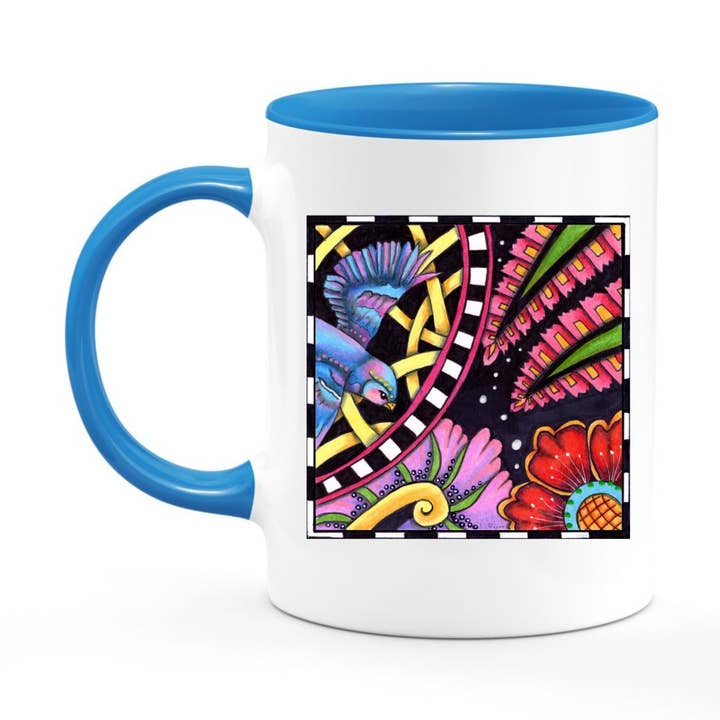 Heart Finds Its Wings Quote Mug 11 oz. for wholesale by Florida Vibes Art / Mungo Key Designs