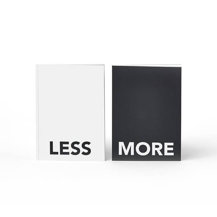 Cinqpoints - Wholesale Sketchbook/Sketchpad - Pack of two Less & More sketchbooks - Stationery Gift