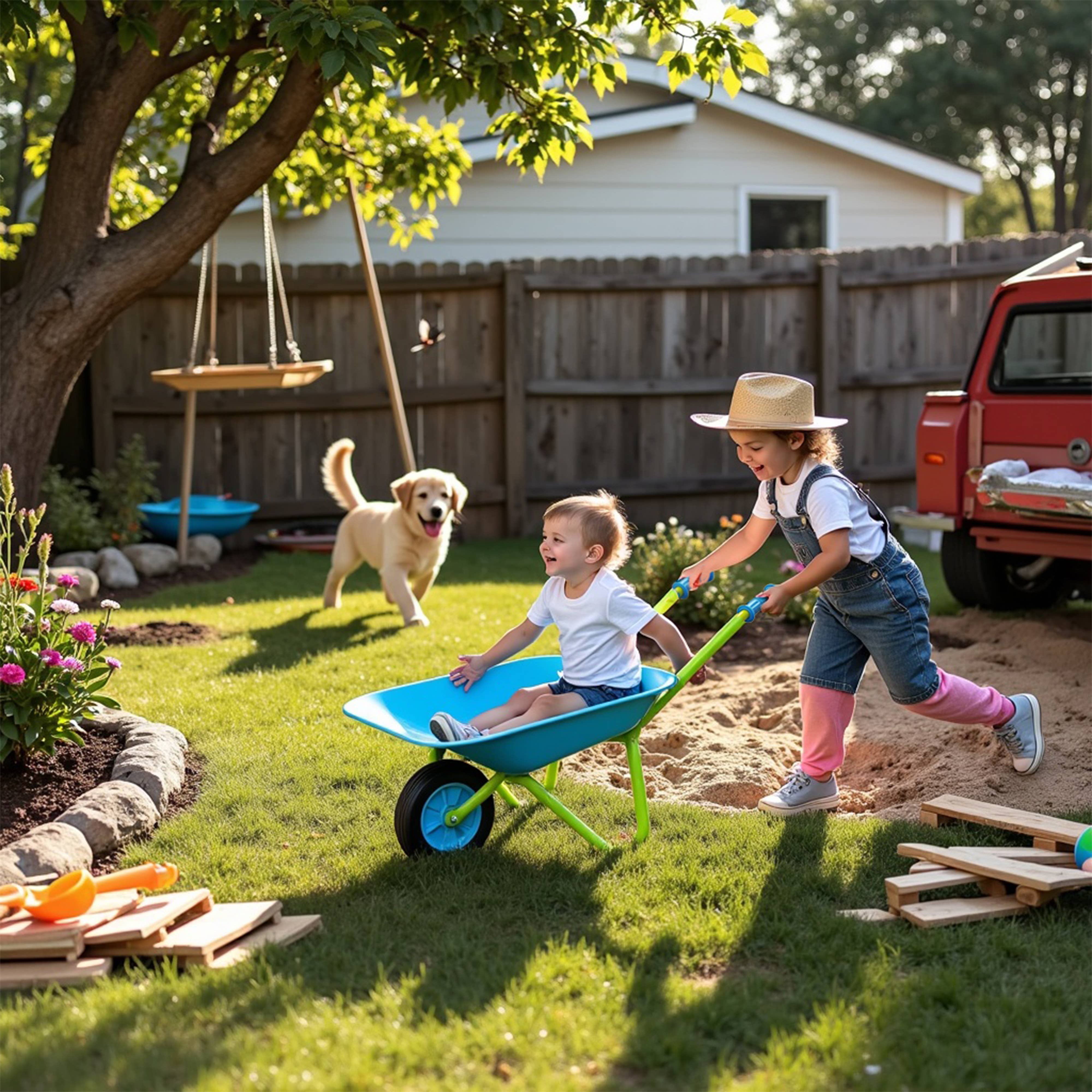 G & F Products - Wholesale Toy set – Kids - Kids Metal Wheelbarrow Durable, Easy-to-Assembly Toy For Fun12