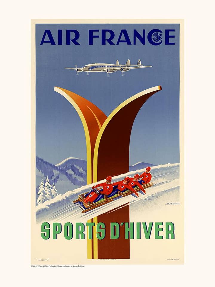 Air France / Sports d'hiver A048 pour la vente par Salam Editions