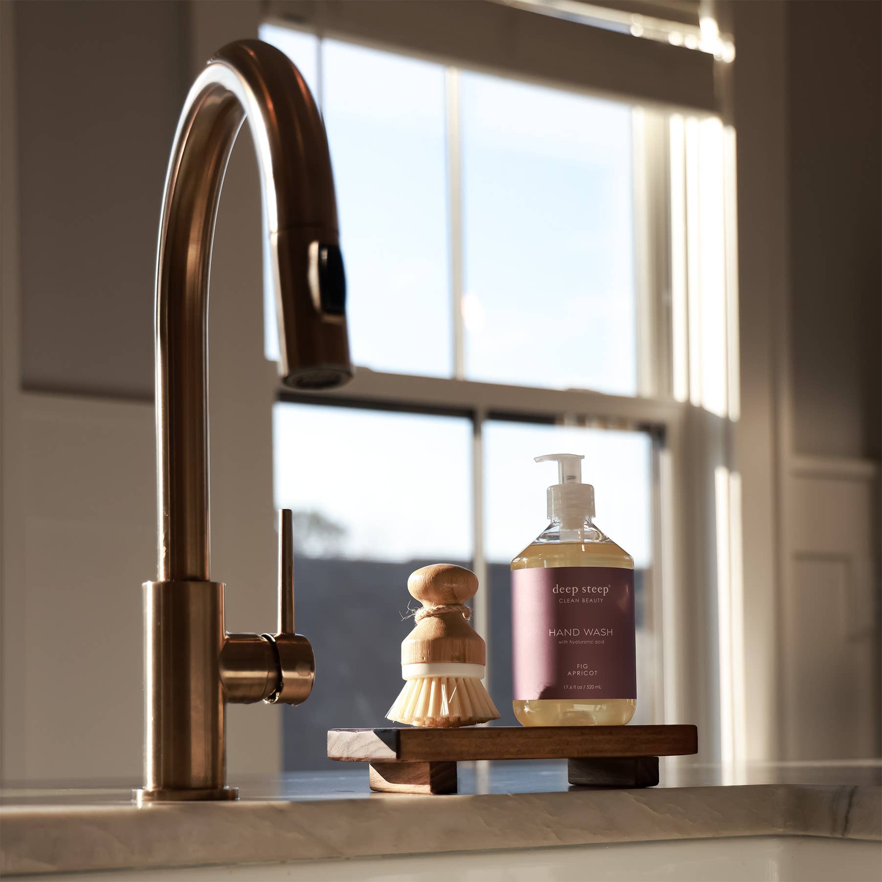 Deep Steep Clean Beauty - Wholesale Hand Soap/Wash - Argan Oil Liquid Hand Wash - Fig Apricot 17.6oz4