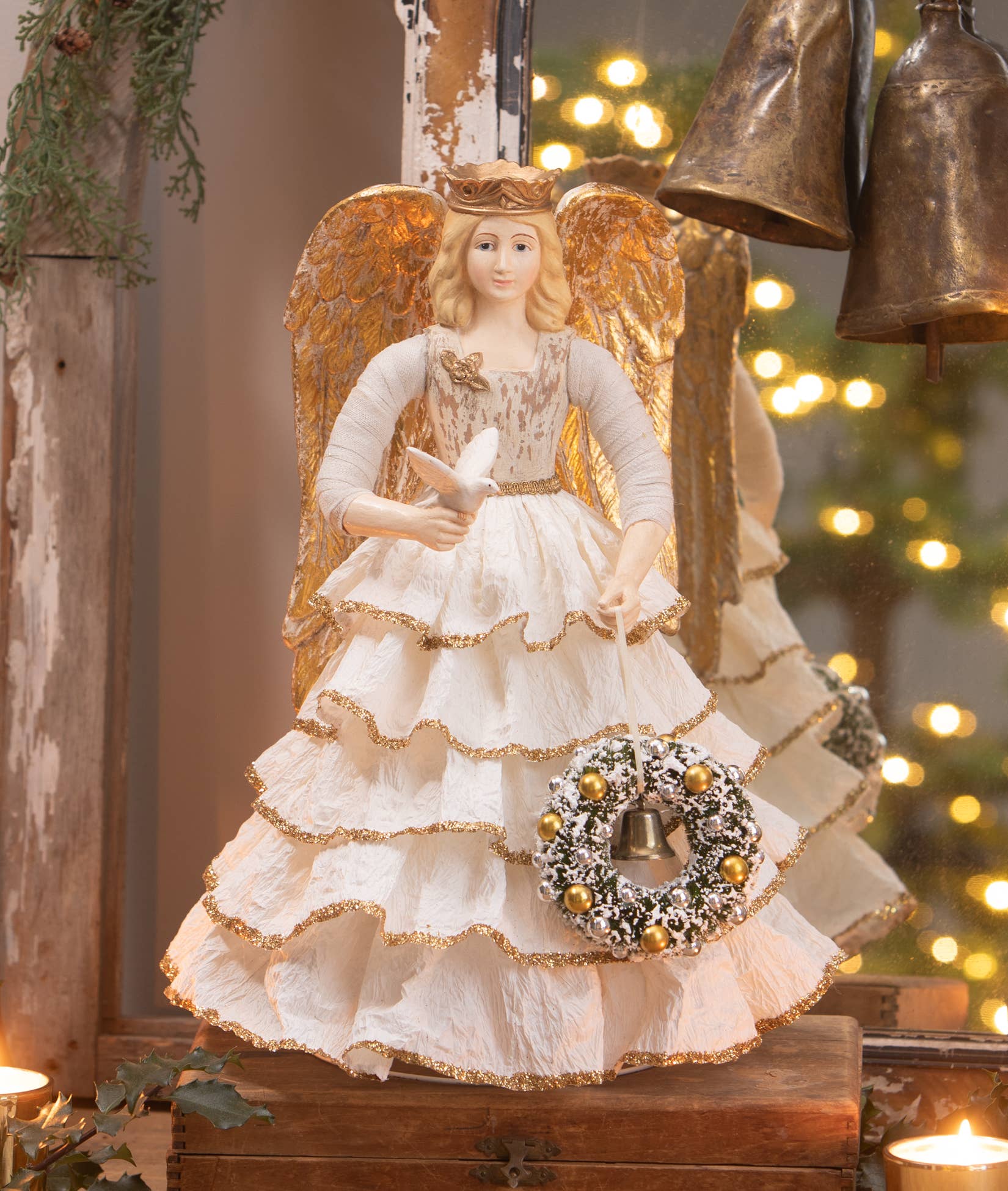 Bethany Lowe Designs - Wholesale Decorative Figurine - Santos Angel With Paper Skirt2