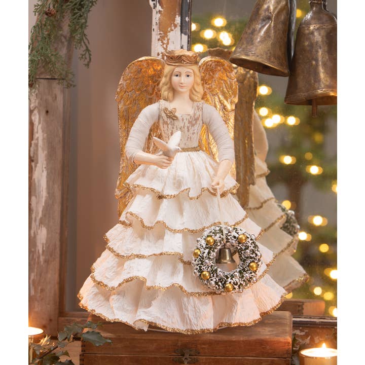 Bethany Lowe Designs - Wholesale Decorative Figurine - Santos Angel With Paper Skirt2