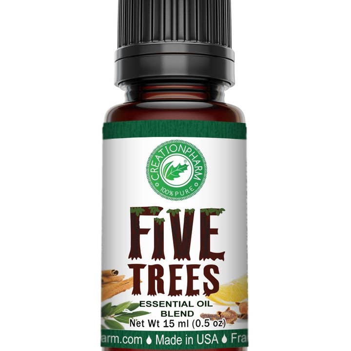 Creation Farm Inc – wholesale Essential oil – Five Trees Essential Oil Blend Cinnamon Clove Eucalyptus Rosemary Lemon Frankincense Pure Multi Purpose Aromatherapy Oil
