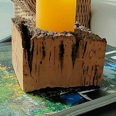 Kerzenhalter aus rohem Kork - Troia 04 (Tróia Séries) für den Großhandel von Chapada Eco Cork
