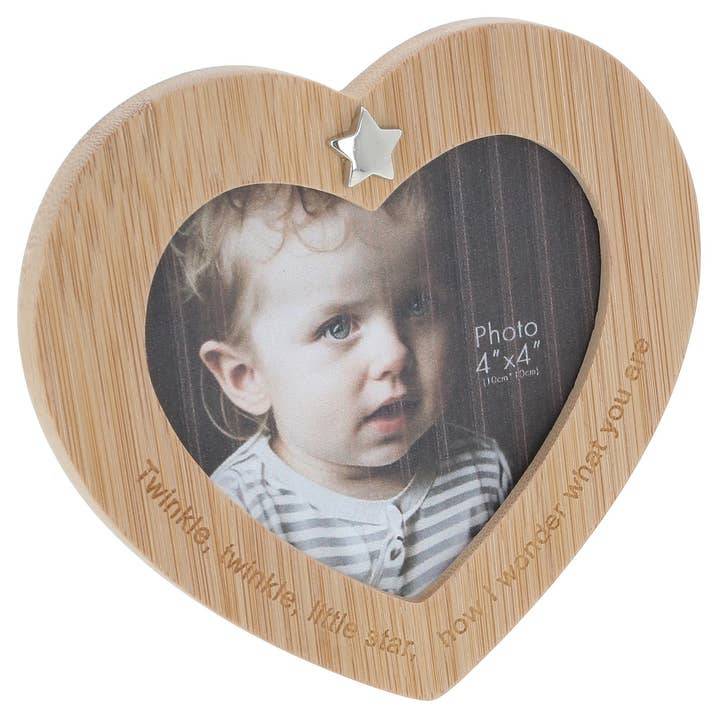 Joe Davies - Wholesale Picture frame - Bamboo Heart Frame Twinkle 4x4
