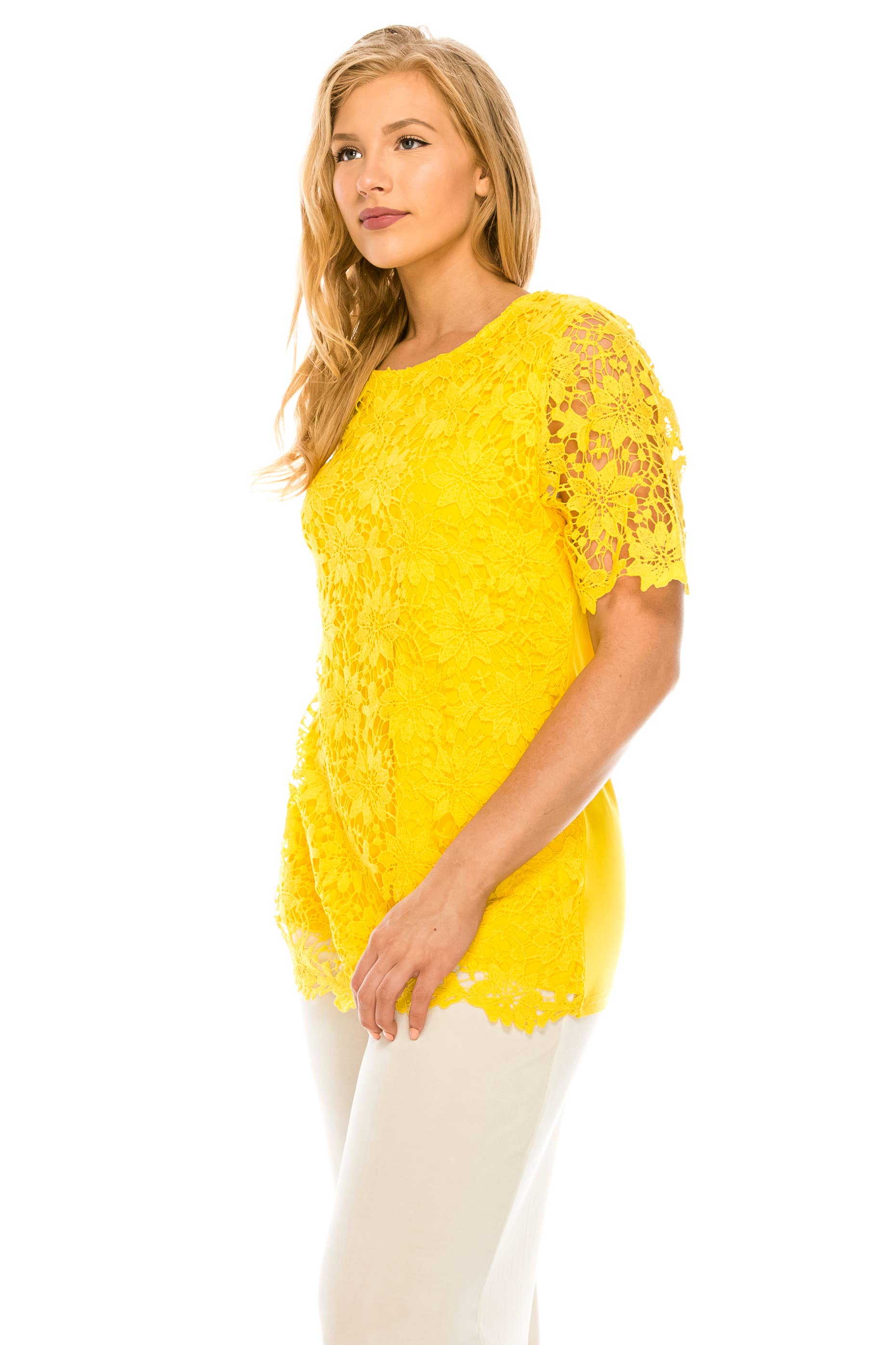 Jostar - Wholesale Blouse - Women's - Flower Top -Short Sleeve Top13