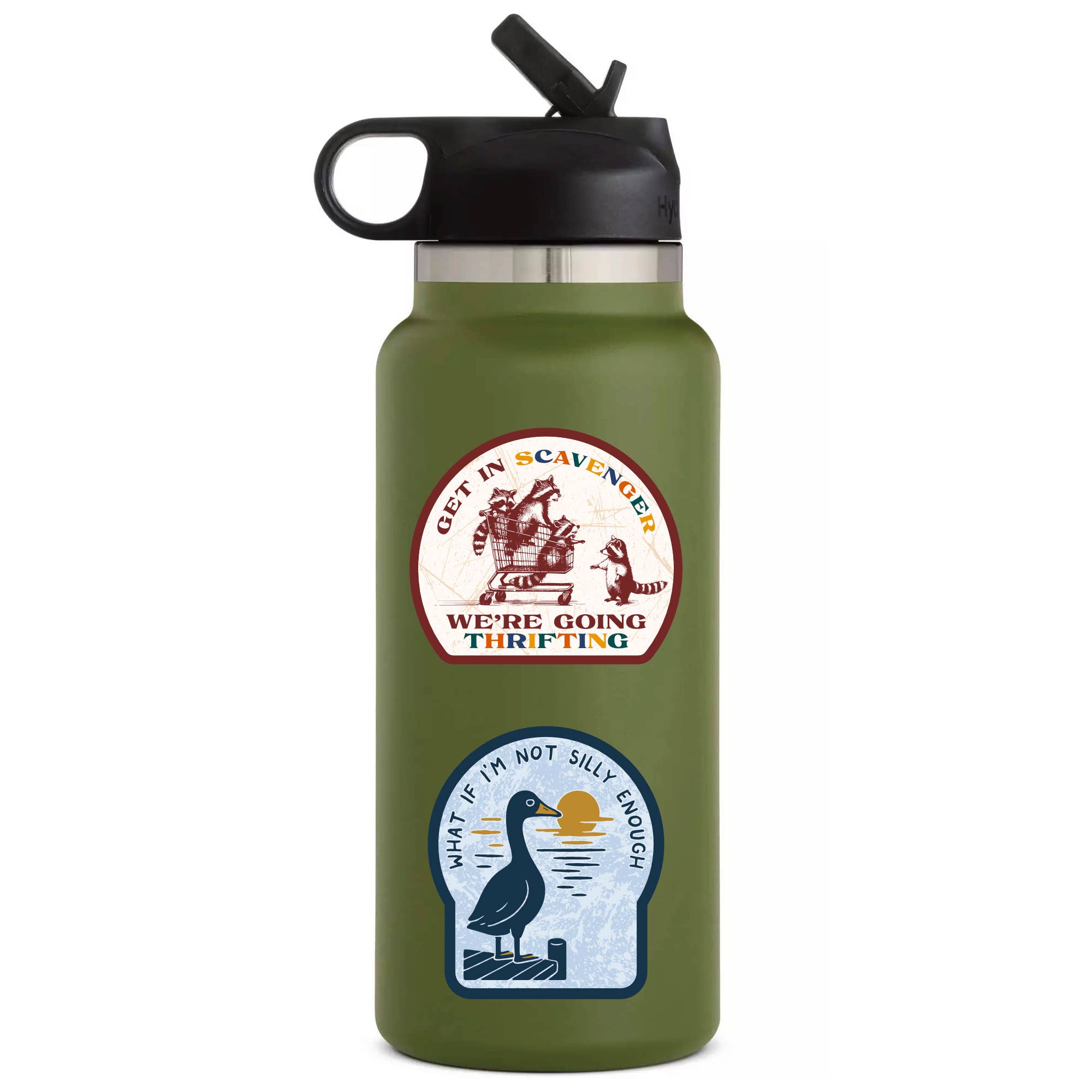 Juju and Moxie - Vente Autocollant - Autocollant en vinyle de haute qualité avec raton laveur mignon et drôle de friperie2