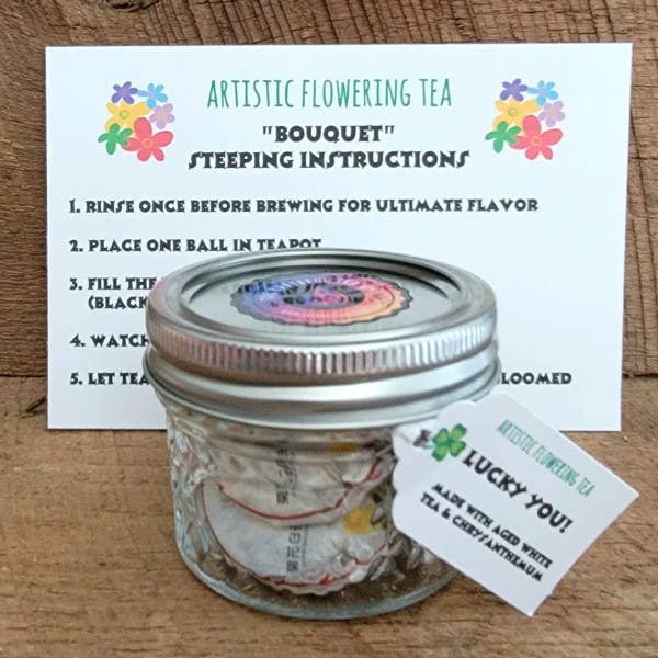 The Grateful Tea Co - Wholesale Loose Tea - Blooming Flower Tea Balls - Flower Burst Green Tea (3 Balls)6
