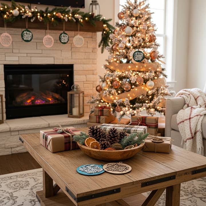 Gia Roma - Wholesale Christmas decoration - Christmas Ornaments Handmade Wood Slices| Multiple Colors109