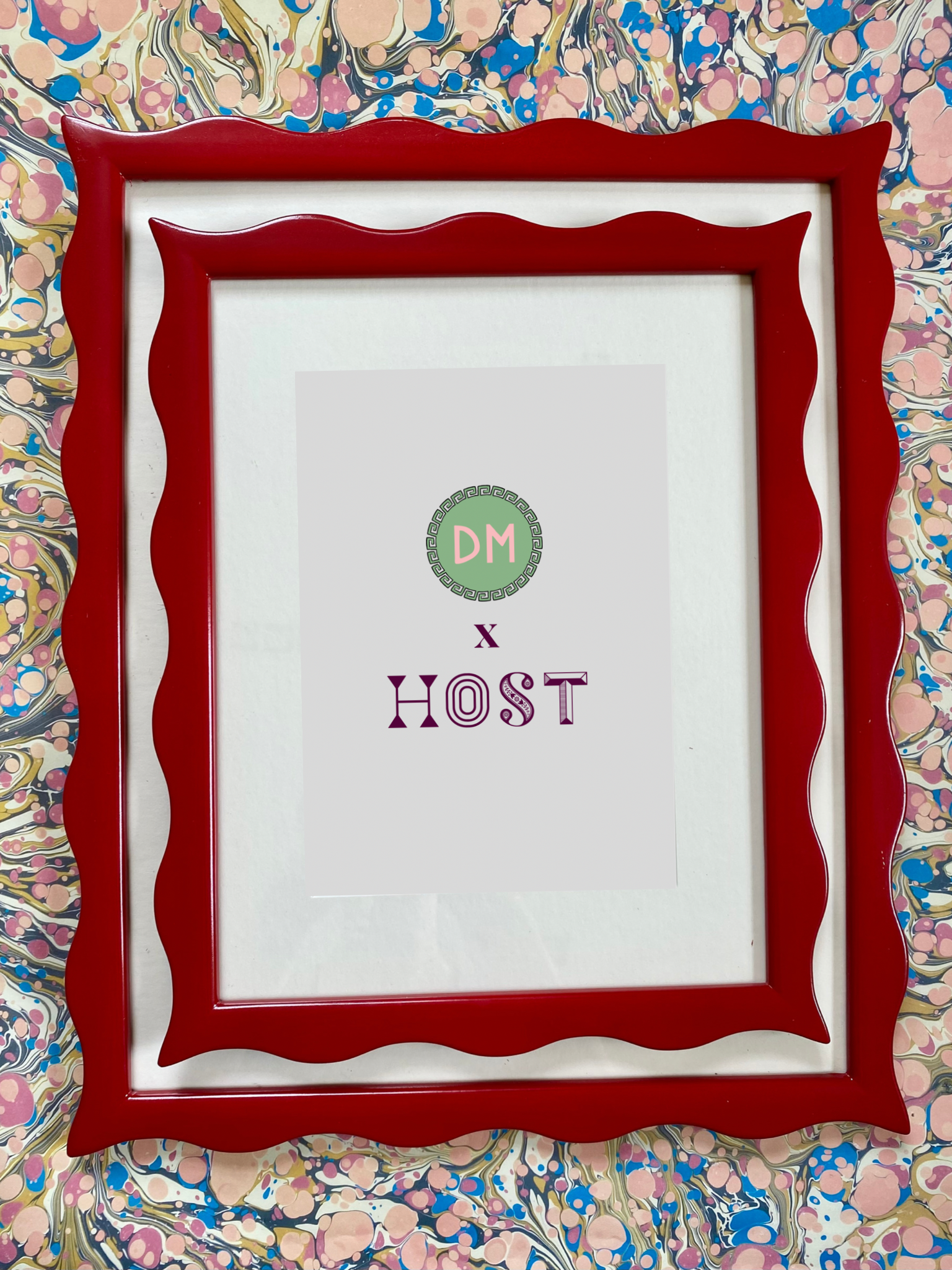 Domenica Marland - Wholesale Picture Frame - HOST x DM Small Ripple Red Frame1
