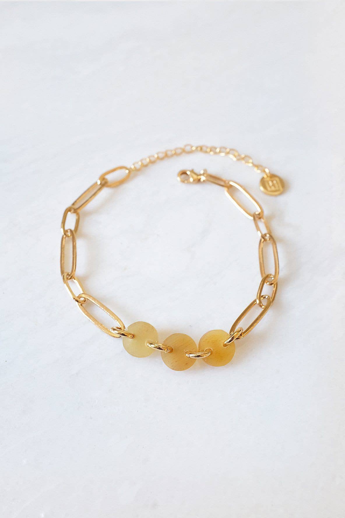 Hathorway - Vendita all'ingrosso Bracciali a catena e a maglie - Xuan - Braccialetto ovale in corno di bufalo1