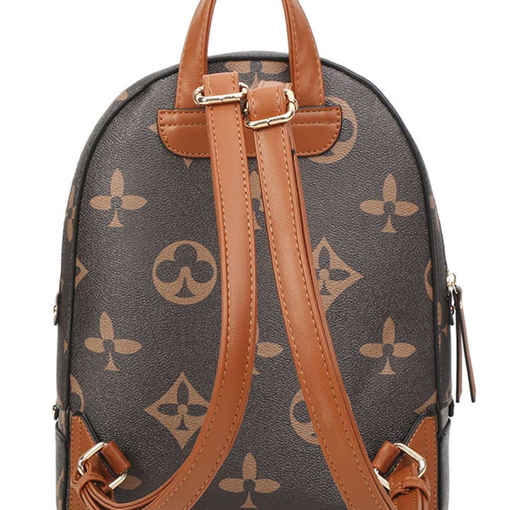 M&M HANDBAGS, LLC. - Wholesale Backpack - Women's -
2in1 Print Zipper Backpack With wallet Set DH-7285-W 3