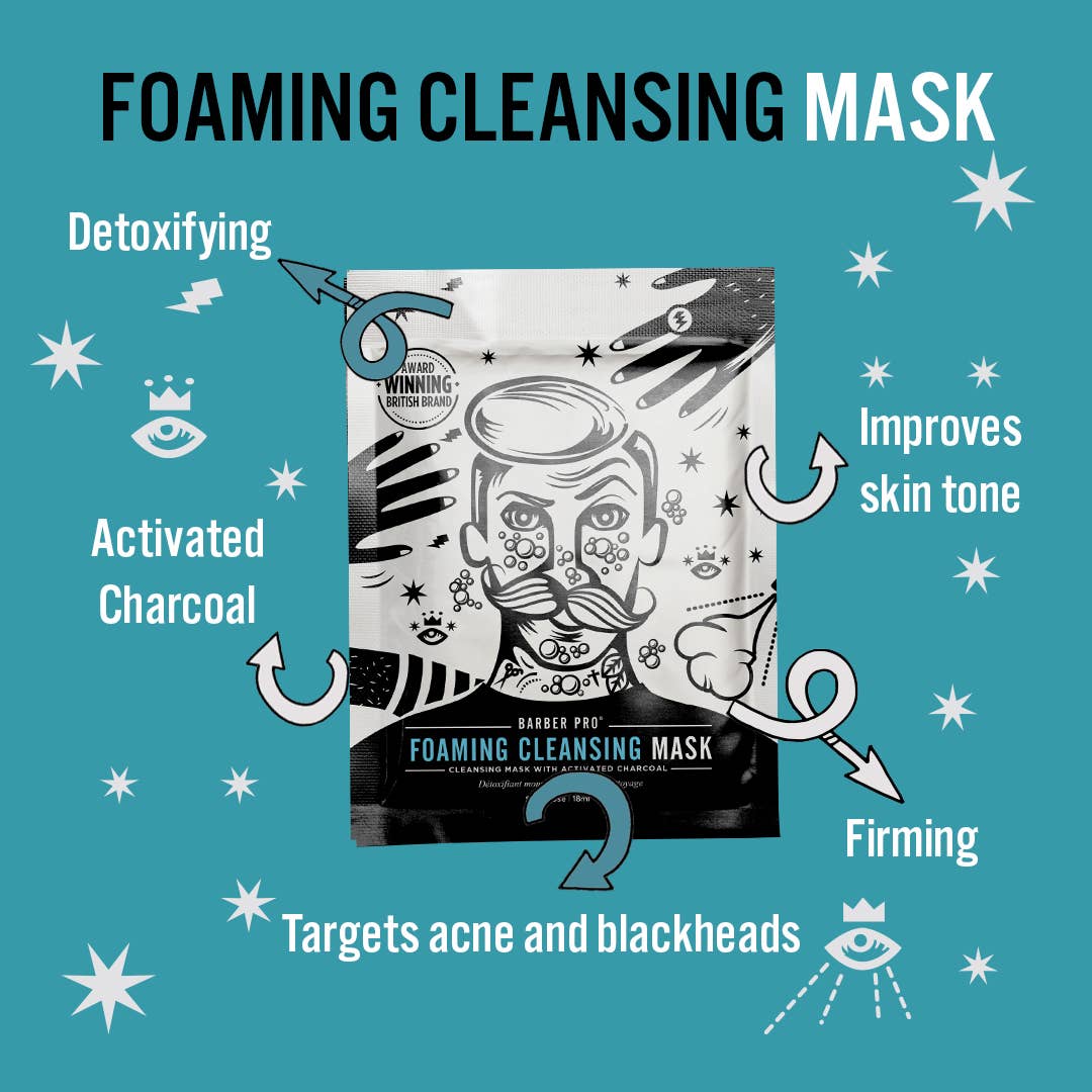 BARBER PRO – wholesale Skincare face mask – Men’s – BARBER PRO Foaming Cleansing Mask6